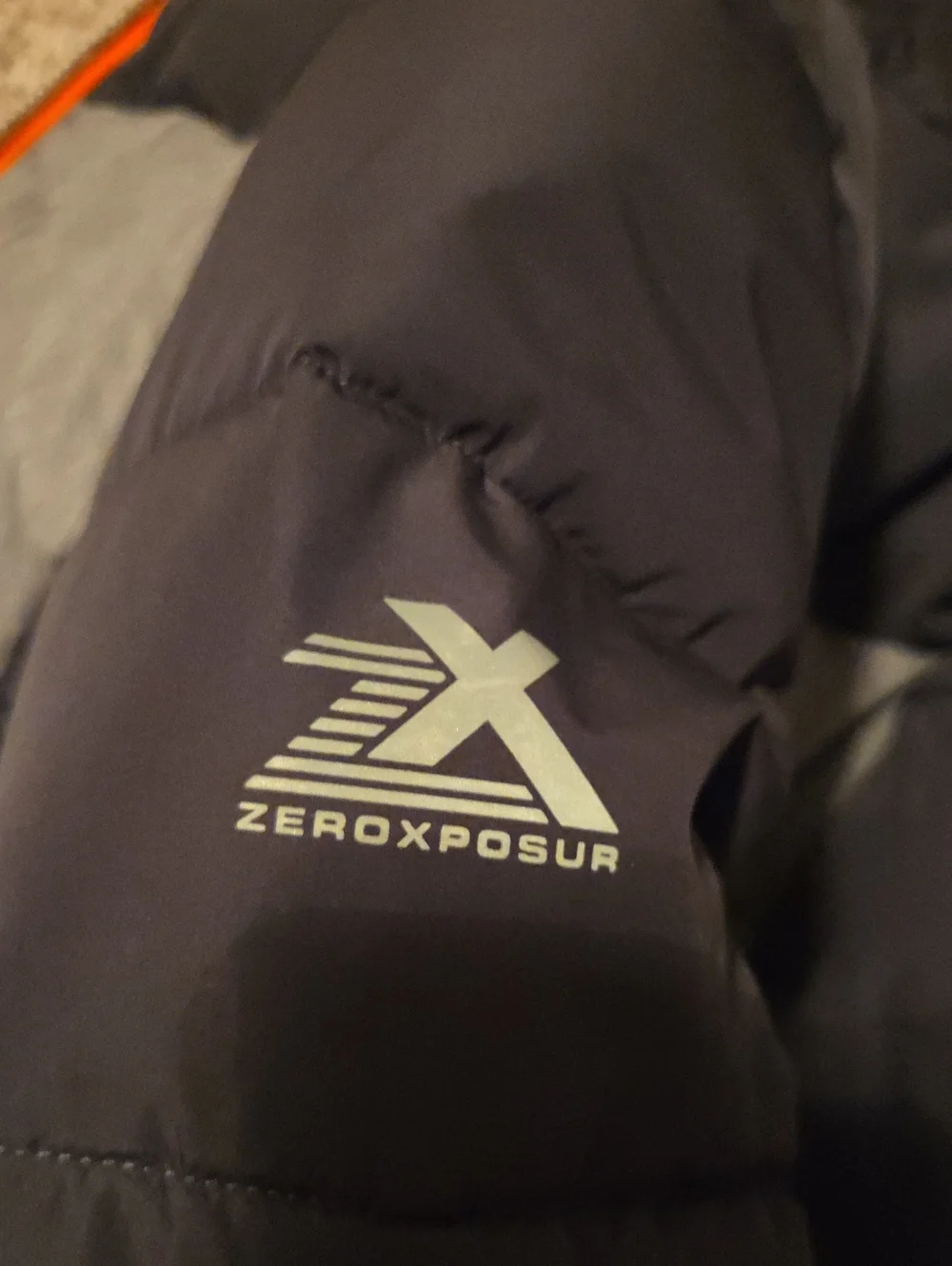 ZeroXposur Boys Black Gray Orange Puffer Pea Coat
